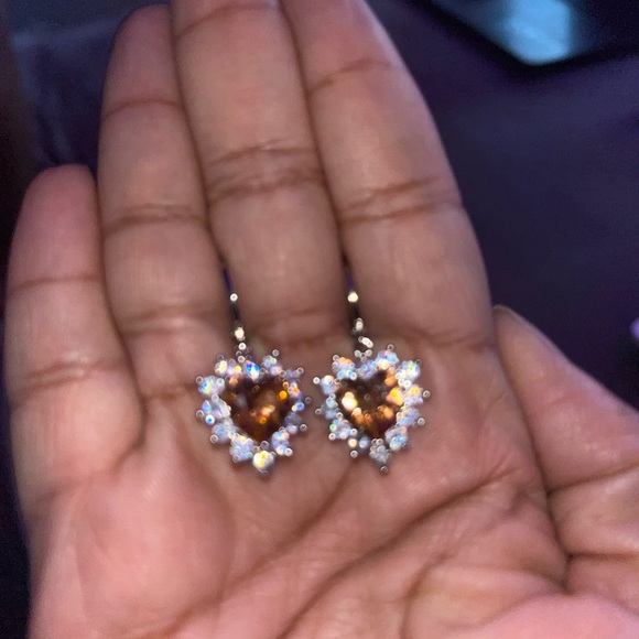 Australian White and Golden Crystal Silver Plated on Chain - Picture 3 of 6